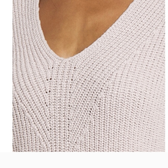 Madewell Woolside V-Neck Sweater Oatmeal /Cream Sz.Med - Picture 3 of 12
